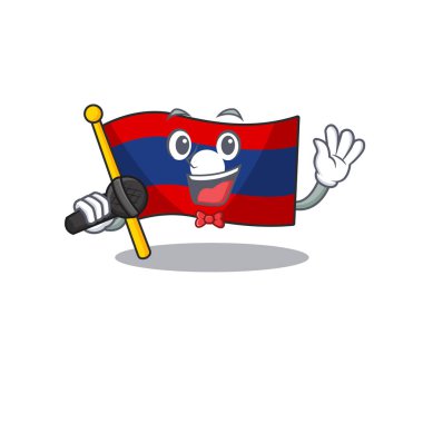 Güzel çizgi film. Mikrofonla bayrak sallayan laolar.