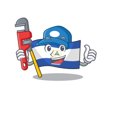 Smart Plumber flag nicaragua Scroll on cartoon character design