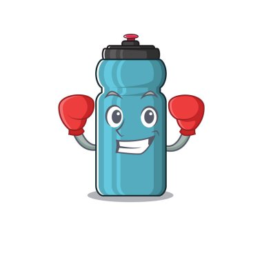 Mutlu Boks Su Şişesi Maskot tarzı