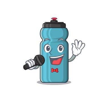 Şirin çizgi film Şarkı söyleyen su şişesi Mikrofonla parşömen