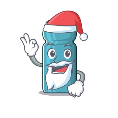 Noel Baba su şişesi. Çizgi film karakteri tasarımı.