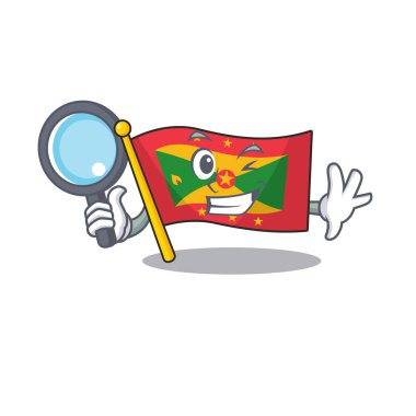 Akıllı bayrak el bombası Dedektif çizgi film karakteri tasarımı