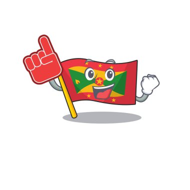 Flag grenada Scroll maskot tarzı köpük parmaklı
