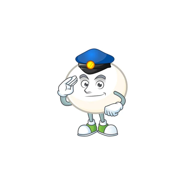 En karaktär design av vit hoppang i en polis kostym — Stock vektor