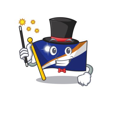 Mareşal Adası 'nın maskotu Büyücü stili parşömen performansı