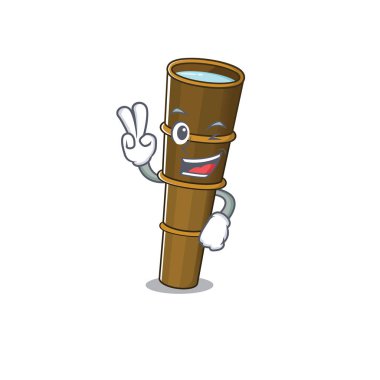 İki parmaklı komik teleskop çizgi film karakteri