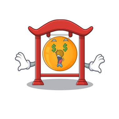 Çin gong kaydırma Para göz çizgi film karakter tarzı