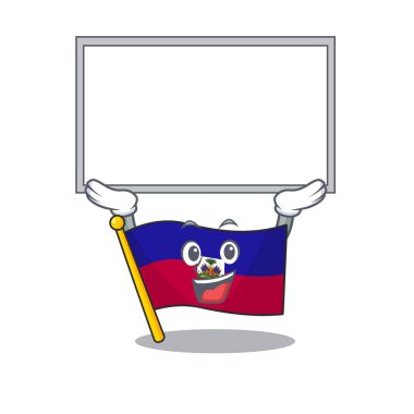 Mutlu çizgi film karakteri Haiti Scroll ayağa kalktı.