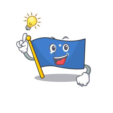 Bir fikir bayrağı mikronezya çizgi film karakter tasarımı