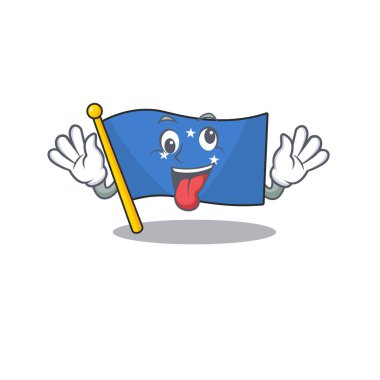 Çılgın surat maskotu mikronezya Çizgi film karakteri tarzı