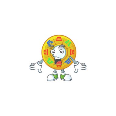 Çin çemberi feng shui çizgi film karakteri tasarımı