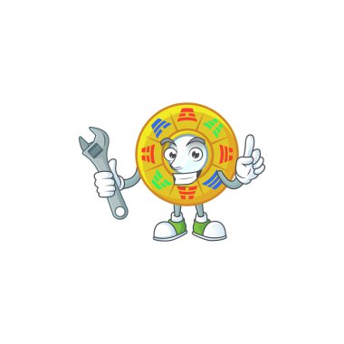 Akıllı mekanik çin çemberi feng shui çizgi film karakteri tasarımı