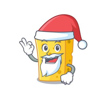 Noel Baba Emmental Peynir maskotu tarzı, tamam parmaklı.