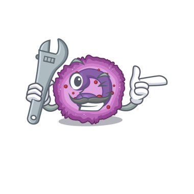 Akıllı Mekanik eosinophil hücre çizgi film karakteri tasarımı