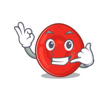 Bana komik eritrosit hücre maskotu resmi de.