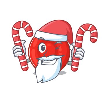 Noel Baba kostümlü eritrosit hücre karakteri