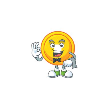 Dost canlısı Çin altın sikkesi karakteri Garson karakteridir.