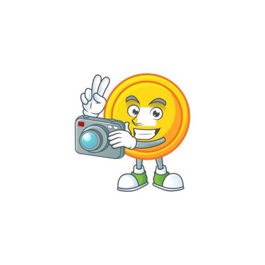 Havalı fotoğrafçı Çinli altın sikke karakteri.