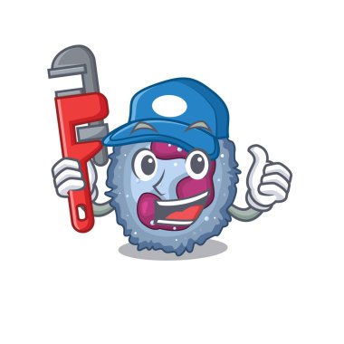 Havalı Plumber nötrofil hücresi maskot resim tarzında
