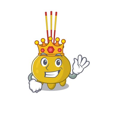 Karikatür maskot stili Kral 'ın Çin tütsüsü.