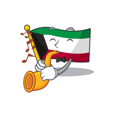 karikatür karakteri tarzı kuveyt trompet ile performans