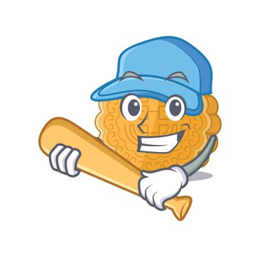 Beyzbolla birlikte Çin yapımı ay çöreği çizgi film tasarımı