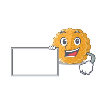 Tahtalı komik ay çöreği çizgi film karakteri tasarımı