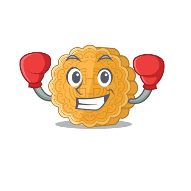 Spor Boksu Çinli ay pastası maskotu tarzı