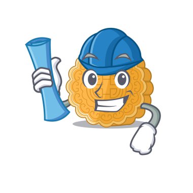 Zarif Mimari Çin ay pastası mavi baskılar ve mavi miğfer