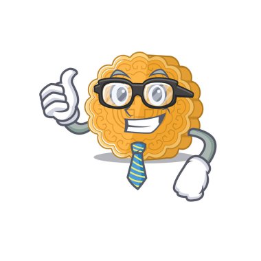 Gözlüklü Çinli Çinli ayçöreği çizgi film karakteri