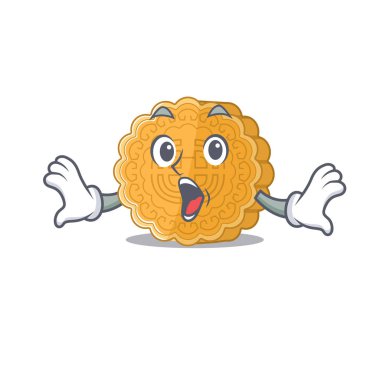 Şaşırtıcı bir jest üzerine Çin ay çöreği çizgi film karakteri tasarımı