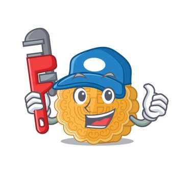 Maskot fotoğrafında Serin Tesisatçı Çin ay çöreği