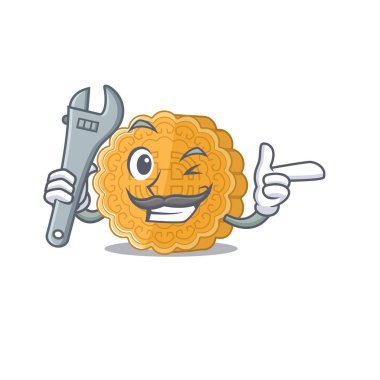 Akıllı mekanik Çinli ay çöreği çizgi film karakteri tasarımı