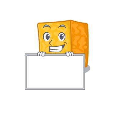 Colby Jack peynirinin tahtayla sırıtırken çekilmiş şirin bir resmi.