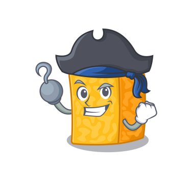 havalı ve komik Colby Jack peynir çizgi film stili şapka takıyor