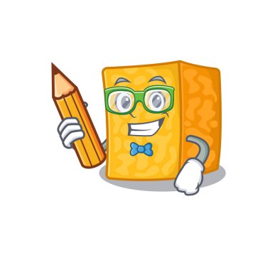 Kalem tutan Öğrenci Colby Jack Peyniri karakteri