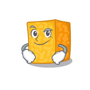 Gülen suratlı havalı Colby Jack peyniri maskotu karakteri