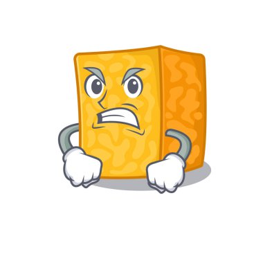 Kızgın yüzlü Colby Jack çizgi film karakteri tasarımı