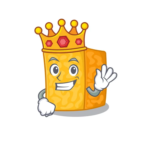 Een prachtig van colby jack kaas gestileerd van Koning op cartoon mascotte stijl — Stockvector