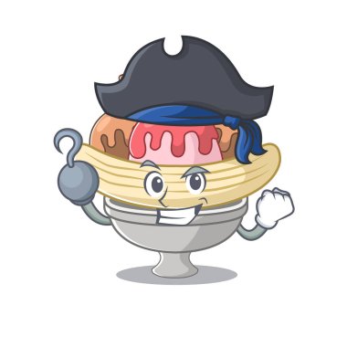 Havalı ve komik muzlu. Çizgi film tarzı şapka giyiyor.