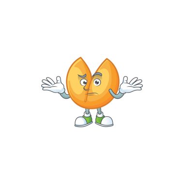 Çok komik sırıtan Çin falı kurabiye maskotu tarzı