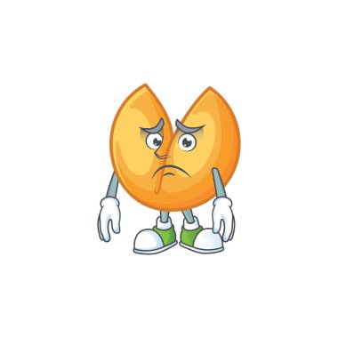 Çin fal kurabiyesinin korkmuş yüzünü gösteren bir resmi.