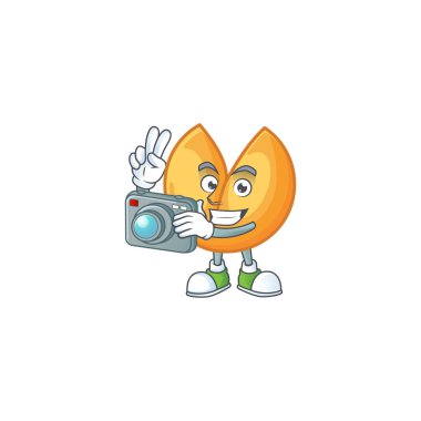 Havalı fotoğrafçı Çinli fal kurabiyesi karakteri.