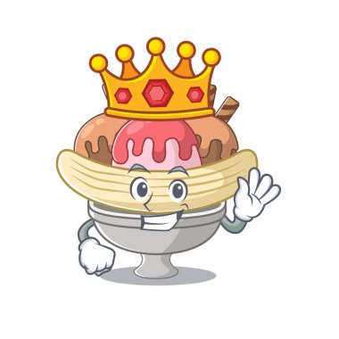 Kral 'ın maskotluk tarzında sersemletici bir muz yarığı.