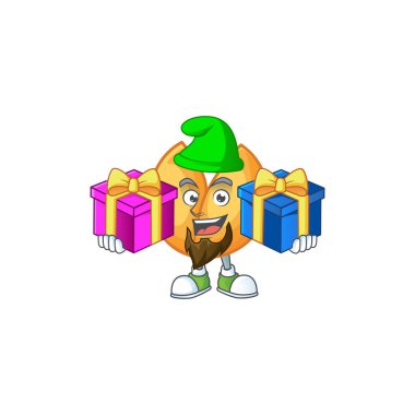 Tatlı Çin falı kurabiyesi maskot stili, dilsiz.