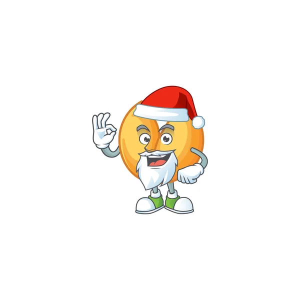 Une image de Santa chinois mascotte de biscuit chinois style d'image avec doigt ok — Image vectorielle
