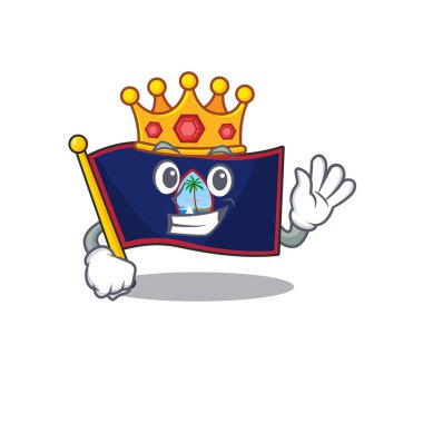 Kral 'ın maskotluk tarzında sersemletici bir bayrak.