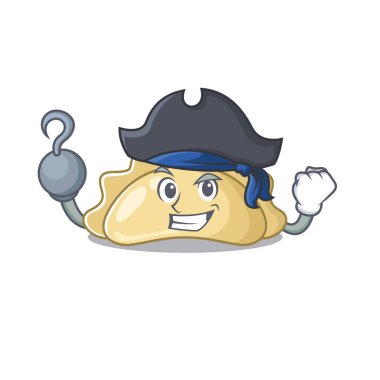 havalı ve komik pierogi çizgi film stili şapka takıyor