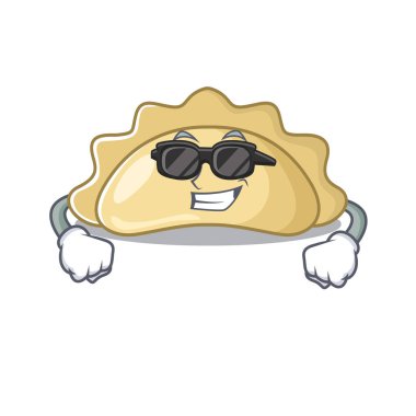 Süper havalı siyah gözlüklü pierogi karakteri