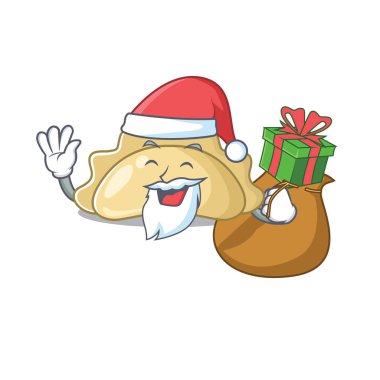 Santa Pierogi Çizgi Film Karakteri Tasarımı hediye kutusuna sahip